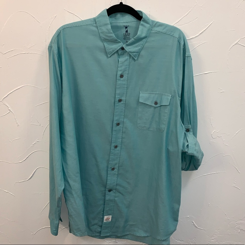 IZOD Seaside Twill Button Down- XL